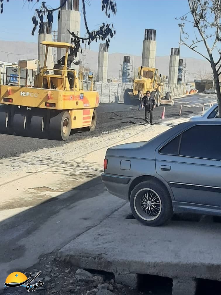کنارگذر روگذر آسفالت و باز تر شد