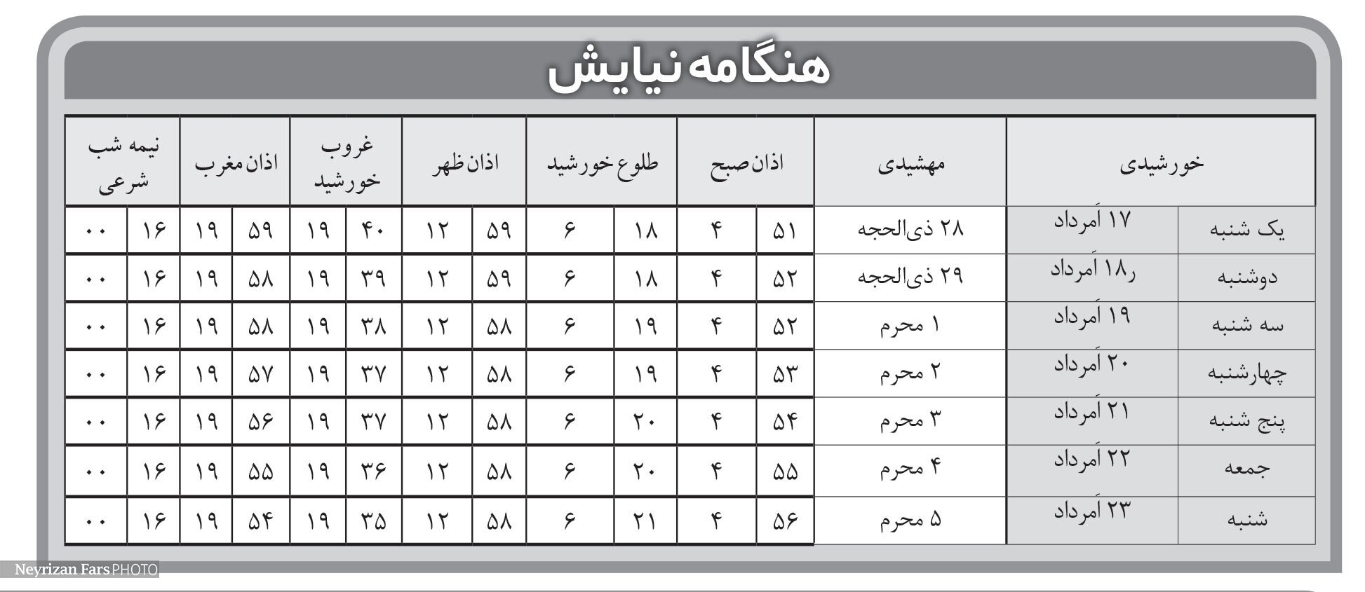 هنگامه نیایش