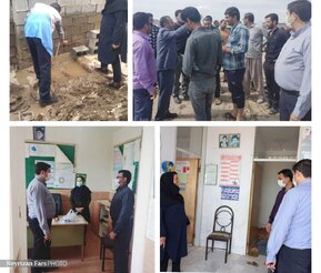 بازدید رئیس شبکه بهداشت از روستای سیل‌زده قلعه‌بهمن