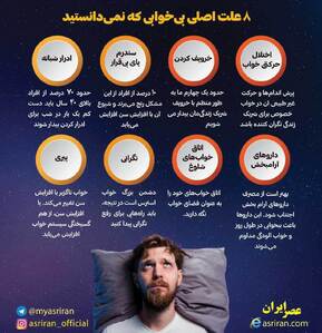 8 علت اصلی بی‌خوابی که نمی‌دانستید