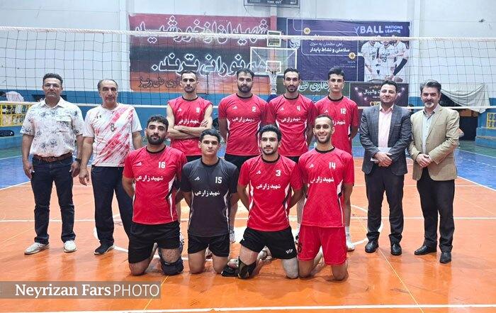 قهرمانی تیم شهید زارعی درجام  والیبال نی‌ریز