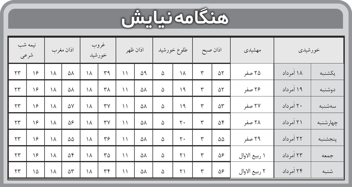 هنگامه نیایش